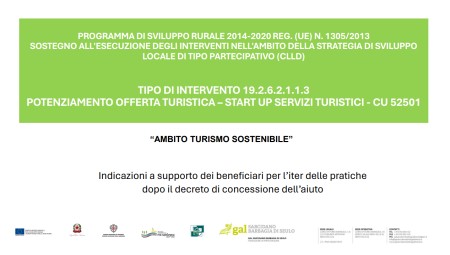 Opuscolo di supporto ai beneficiari del BANDO START-UP